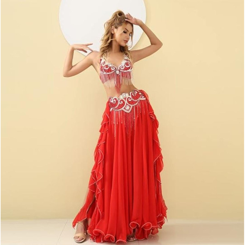 Disfraz de Danza Árabe Rojo para Mujer | La Magia de los Disfraces